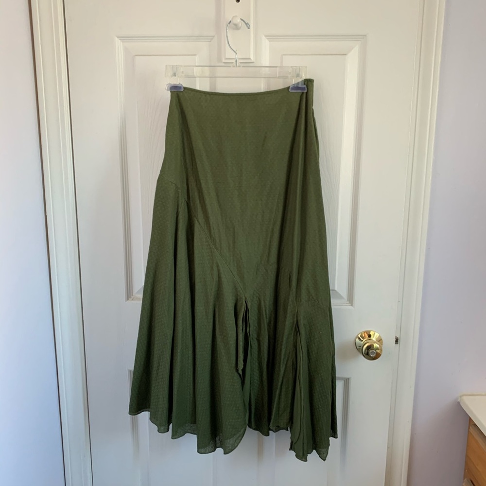 Anthropologie green skirt - Picture 7 of 8